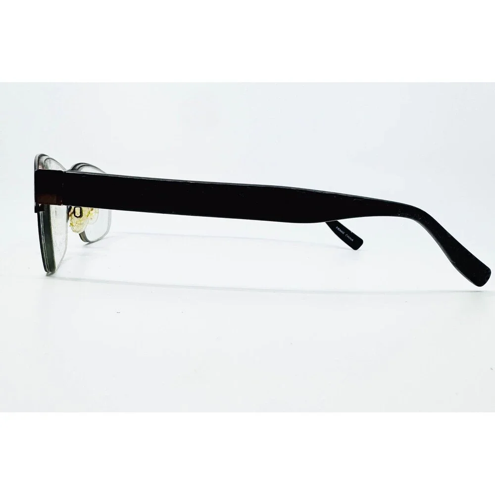 BMEC Big Roar Eyeglasses Mens Matte Brown Half Rim Rectangular 56-18-140